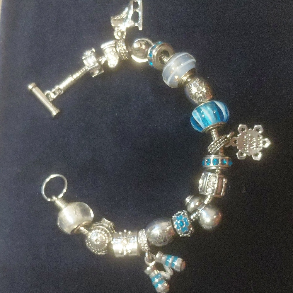BRADFORD EXCHANGE JANUARY CHARM BRACELET